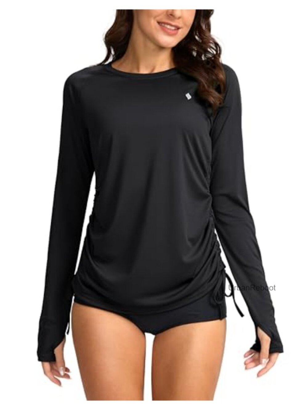 Women's UPF50+ Rash Guard Long Sleeve Swim Shirt Sun Protection Swim Top